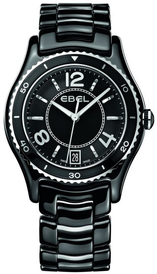 Ebel 1216142 Black Ceramic & Stainless Steel Chronograph Watch - Durable Precision