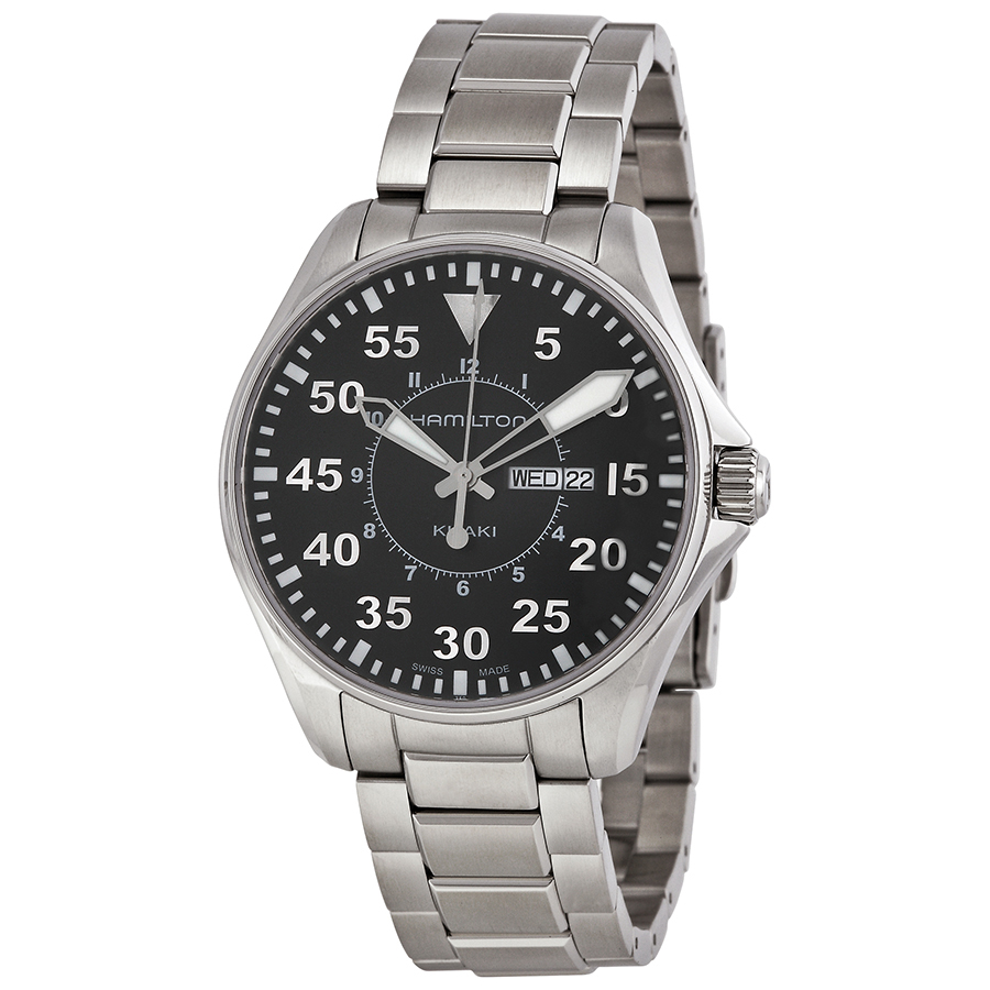 Hamilton Khaki Dive Chrono Black Face Automatic Steel Watch