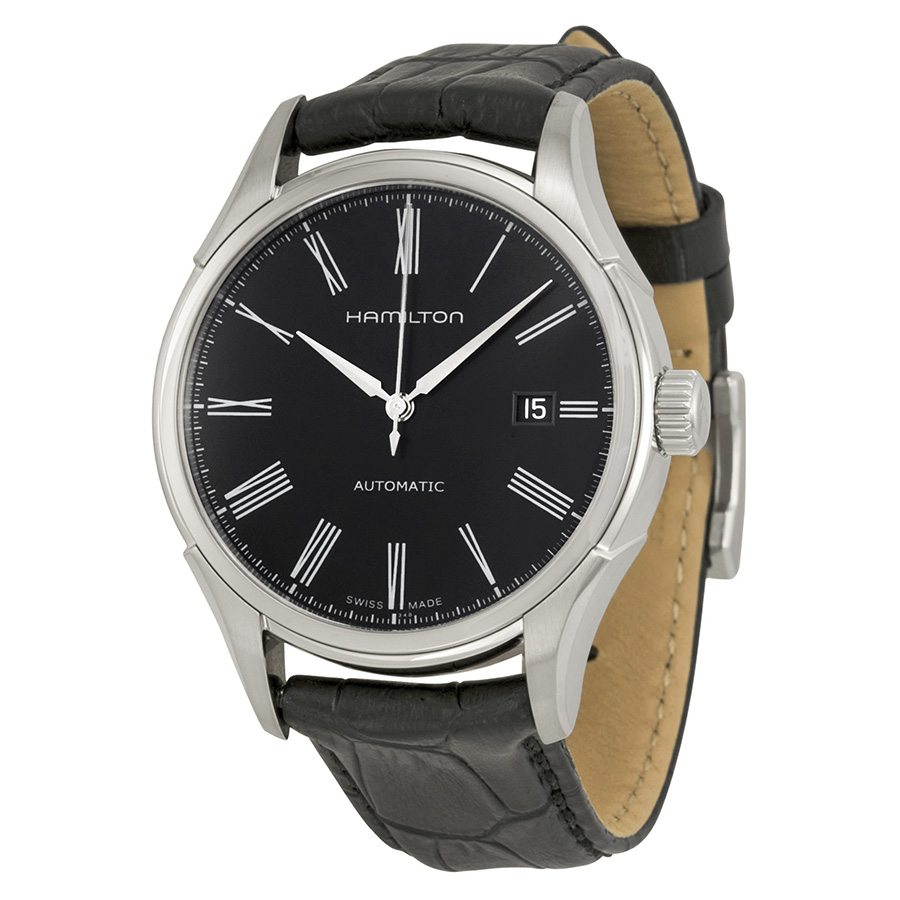 Hamilton Valiant H39515734 Swiss Clone 40mm Automatic Silver Case Jet Black Dial Watch