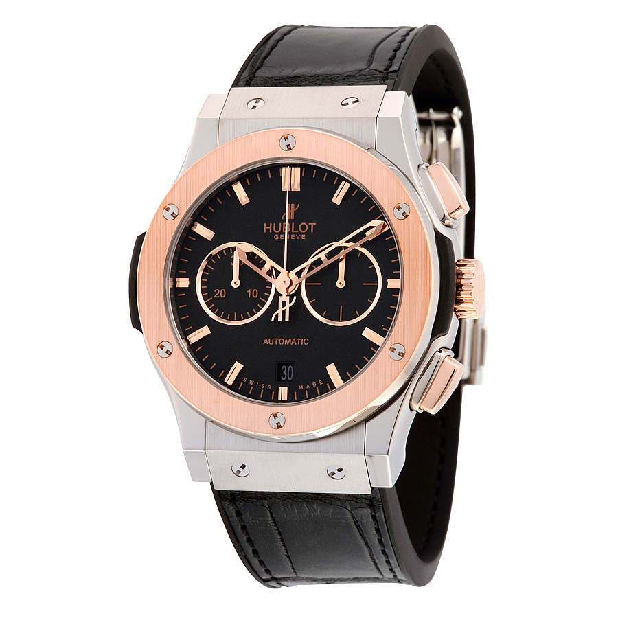 Hublot Classic Fusion Imitation 541.NO.1180.LR 42mm Swiss Auto Chrono Black Face Watch