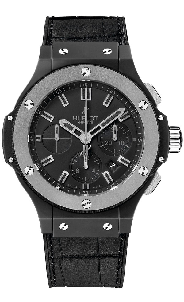 Hublot Big Bang Black Ceramic Automatic Chronograph Watch - 44mm Jet Black Dial