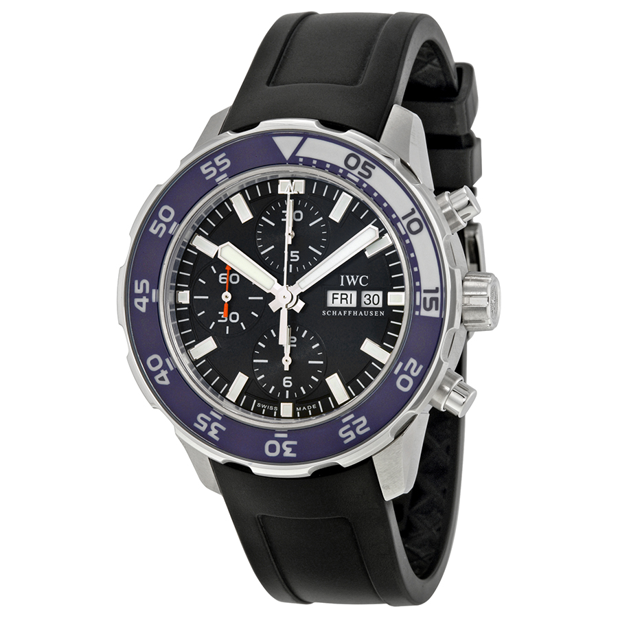 IWC Aquatimer Dive Chrono Black Face Automatic 43mm Waterproof Replica Watch