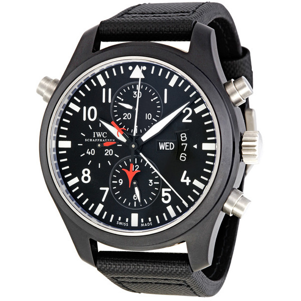 IWC Aviator IW379901 Carbon Steel Watch - Automatic, Black Ceramic Case & Band, Dive Timepiece