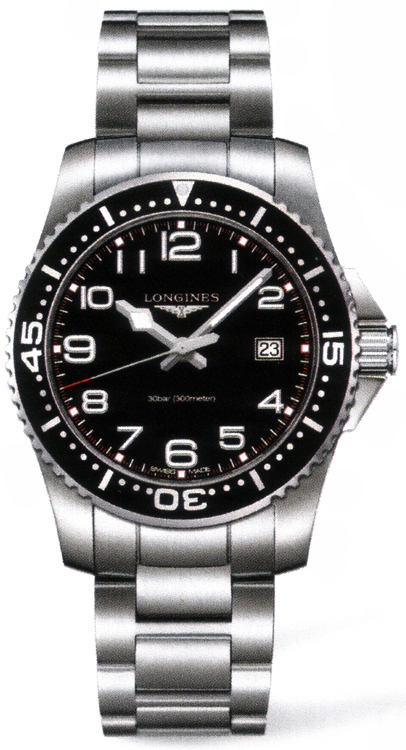Longines HydroConquest Black Diver Chrono Automatic Jet Black Watch - 43mm