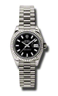 Rolex Datejust 179179BKSP Swiss Clone 36mm Black Dial Automatic Watch