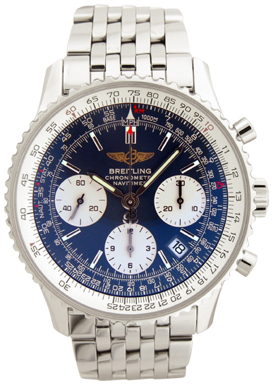 Breitling Navitimer A2332212 Clone with Automatic Movement & Stainless Steel Case - Jet Black Face, 45mm