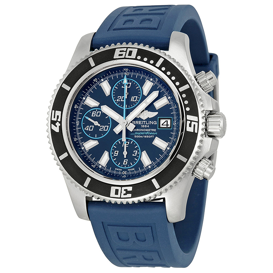 Breitling Swiss Superocean A1334 Automatic Dive Chrono Blue Steel Watch