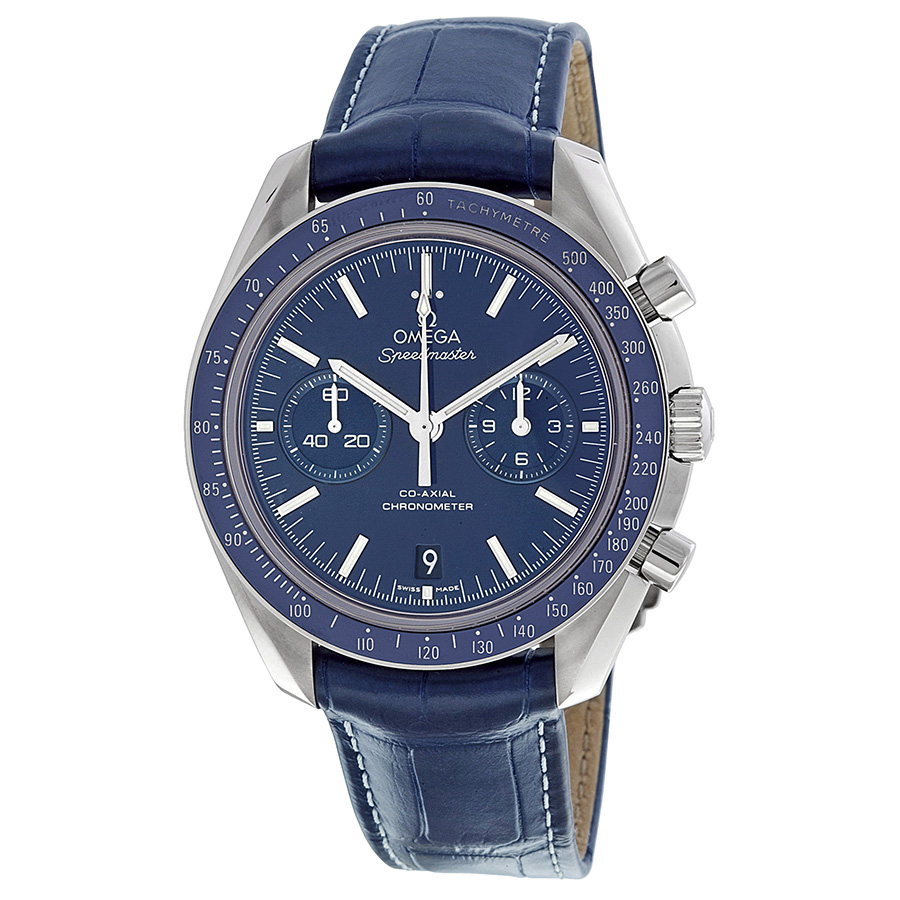 Omega Speedy Pro Chronograph 44mm Automatic Steel Blue Face Mens Watch