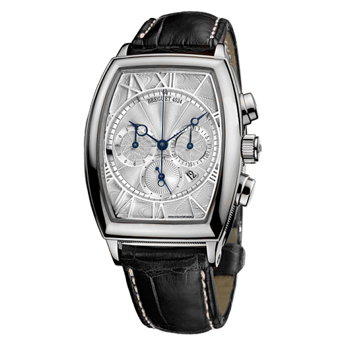 Breguet 5400BB/129V/6 Mens Watch - Elegant Chronograph with Blue Steel Case & Dial