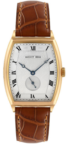 Breguet Heritage Clone 36mm Gold Bezel Automatic Timepiece with Black Roman Dial