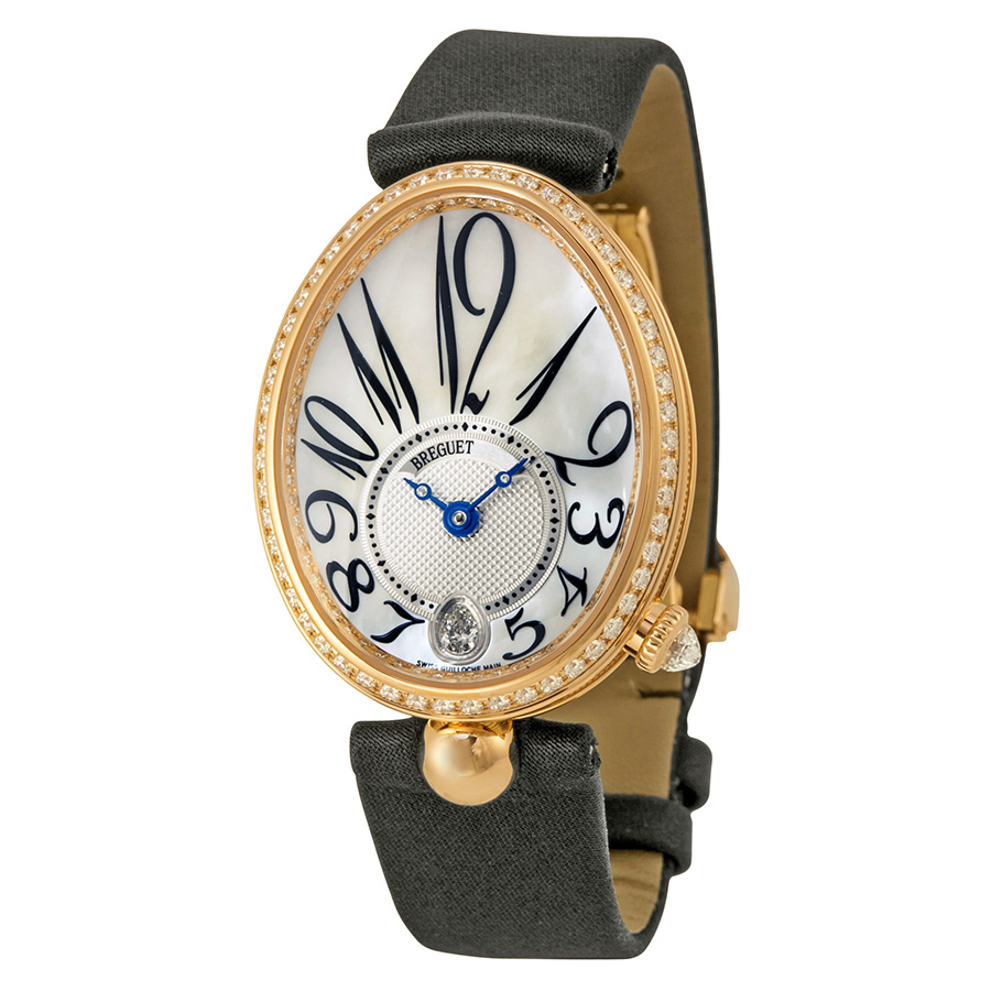Breguet Reine de Naples Classic自动上链蓝钢表盘优雅女士腕表