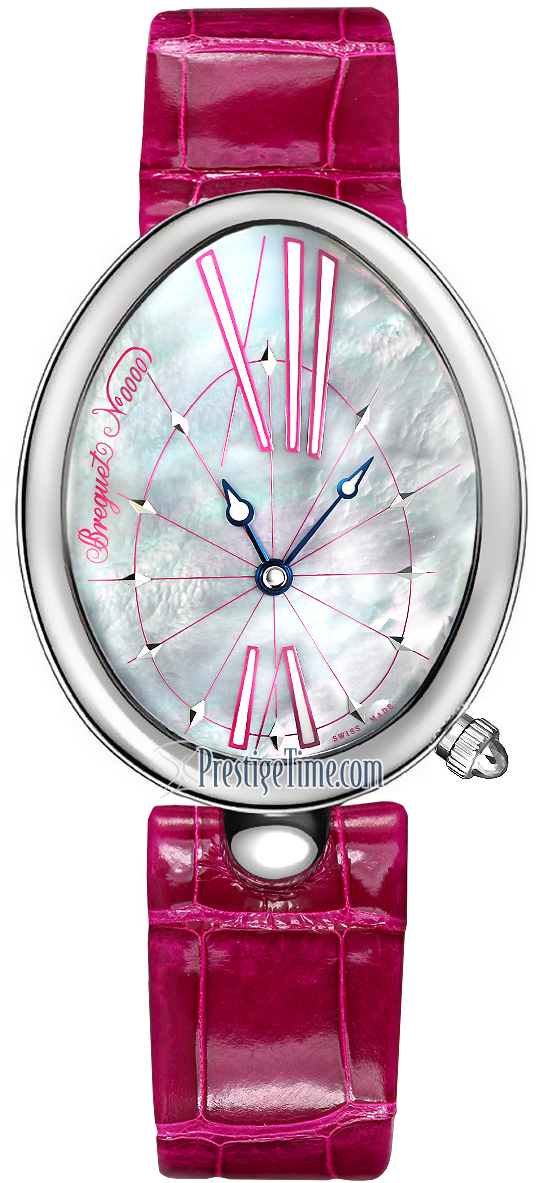 Breguet Reine de Naples Swiss Automatic Gold Case Blue Dial Watch - Timeless Elegance