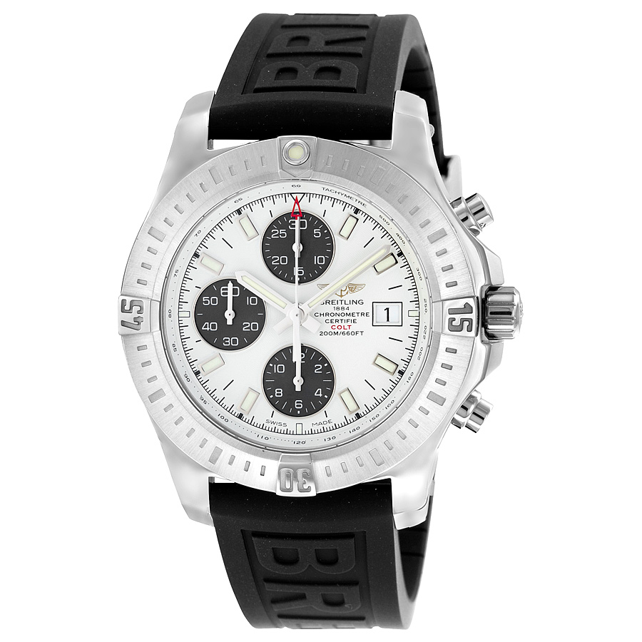 Breitling Navitimer Chronograph Automatic Jet Black Face Steel Watch
