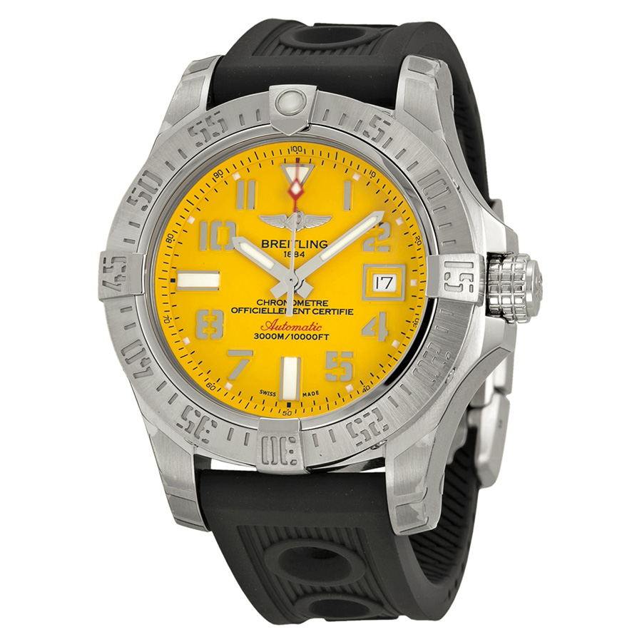 Breitling A1733110/I519 200S-A20DSA.2 Aviator Chrono Replica Watch - Steel Case Jet Black Face - 50m Water Resistant