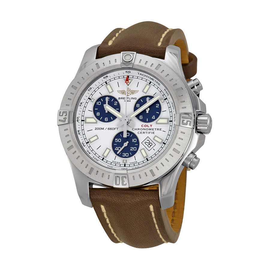 Breitling Avenger Chronograph Steel 43mm Automatic Jet Black Face Watch