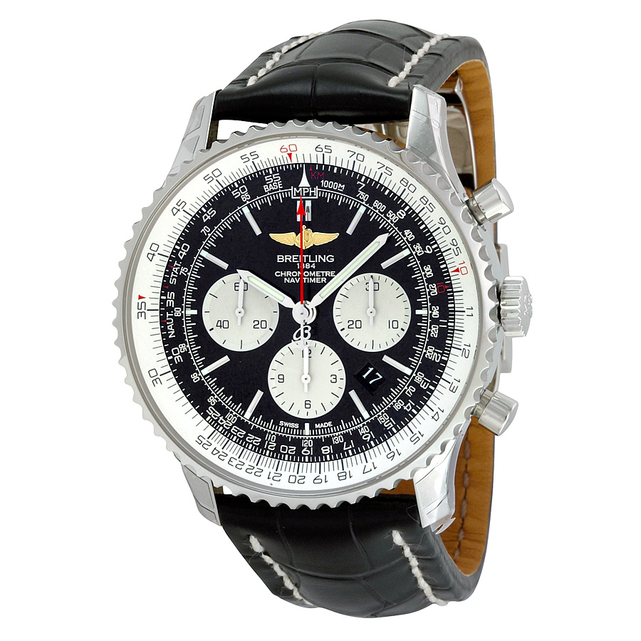 Breitling Avenger Automatic Chronograph 42mm Black Steel Dive Watch