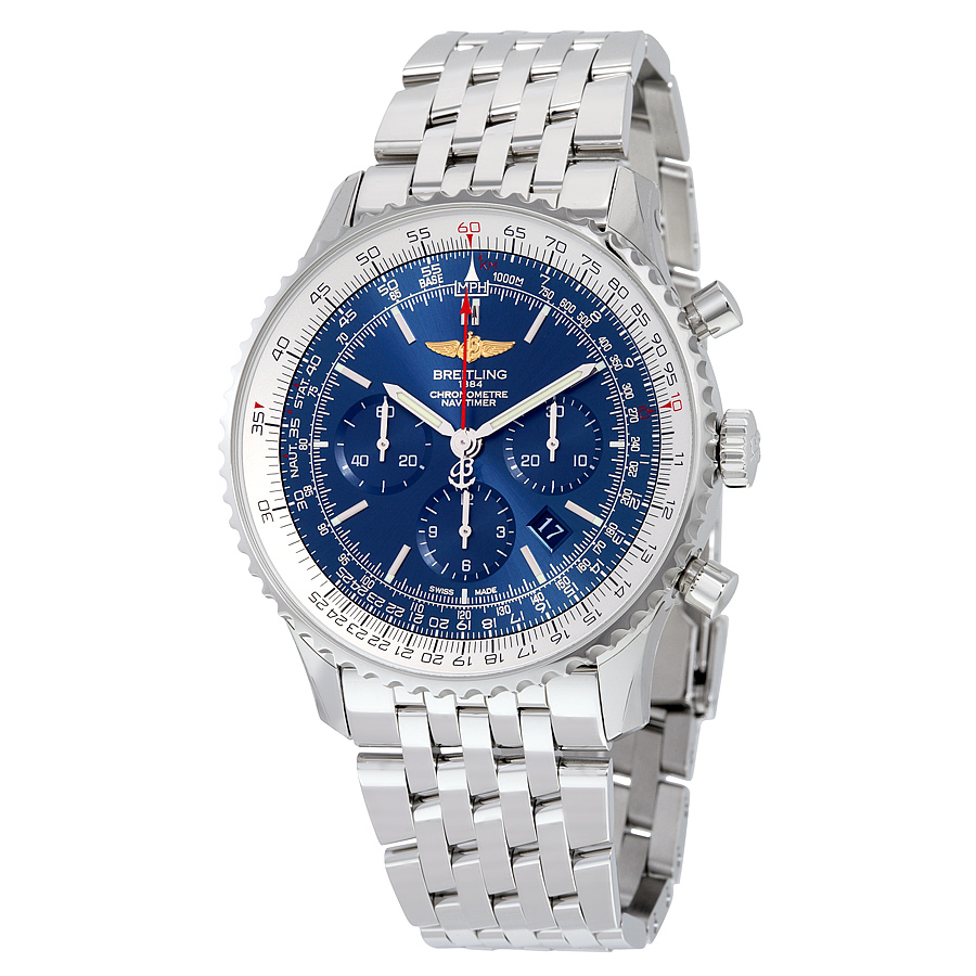 Breitling Aurora Blue Dial Chronograph 44mm Steel Replica Watch