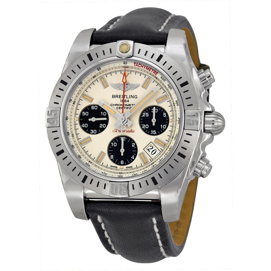 Breitling Avenger Chronograph GMT Imitation 45mm Steel Case Black Face Water Resistant Watch