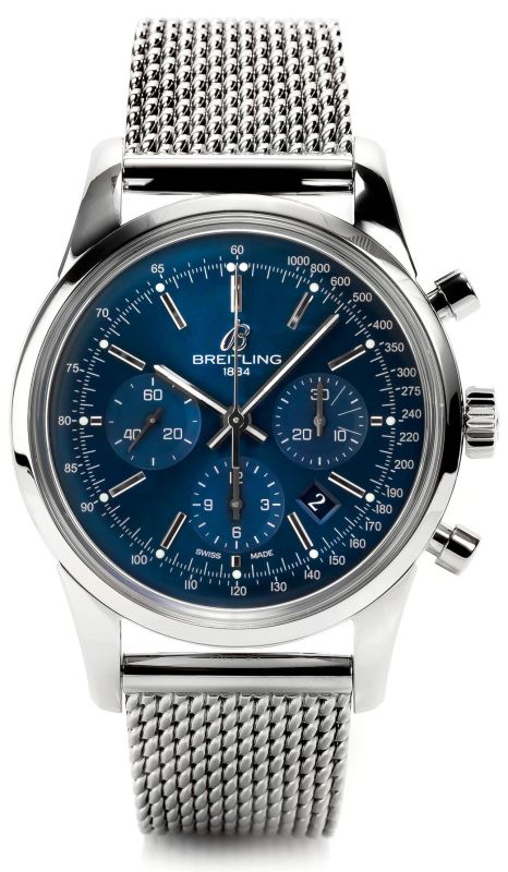 Breitling Avenger Chronograph Automatic 44mm Steel Bezel Blue Face Mens Watch