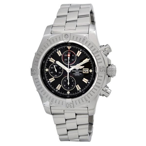 Breitling Avenger Dive Chrono Steel Case Automatic Black Face Reps Watch