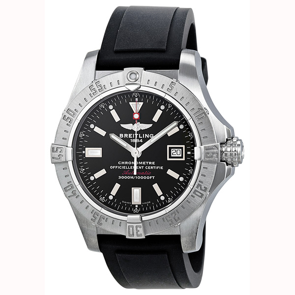 Breitling Avenger Clone Automatic Black Steel Case Dive Watch