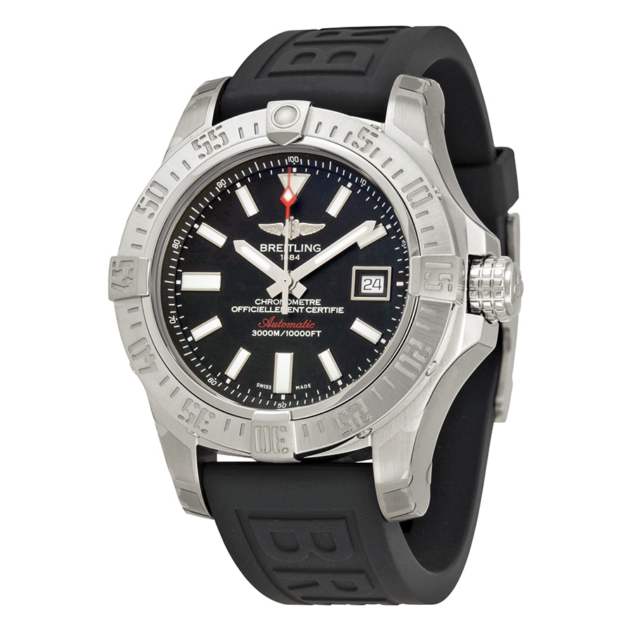 Breitling Avenger A1733110-BC30BKPT3 Swiss Clone Dive Watch - Black Steel Case Automatic Black Face 300m Water Resistant