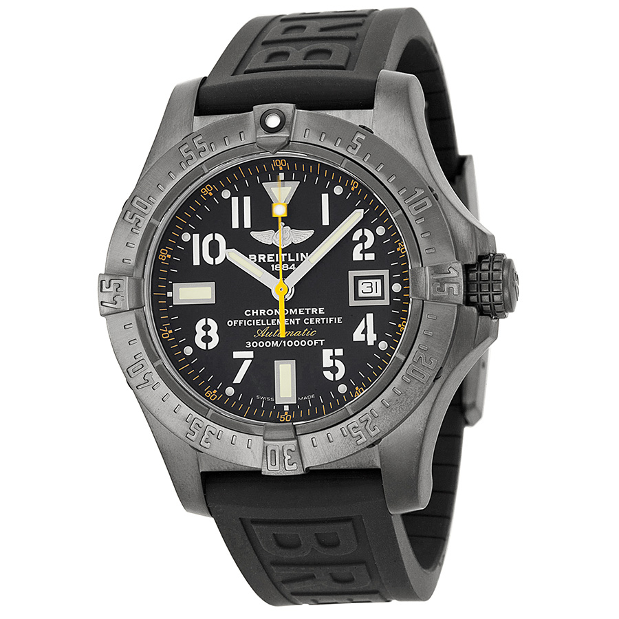 Breitling Avenger Dive Watch: Swiss Clone Auto 43mm钛金属黑面