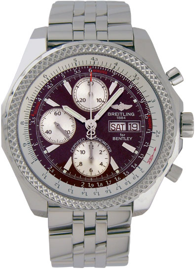 Breitling Bentley A1336212-K506-972A Automatic Chronograph Mens Watch - Stainless Steel Bezel, Black Dial