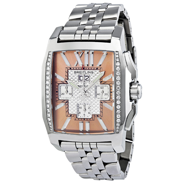 Breitling Bentley A44365AF/H531SS Mens Watch: Auto Pilot Chrono, Black Steel, Blue Dial, 50M Water Res.