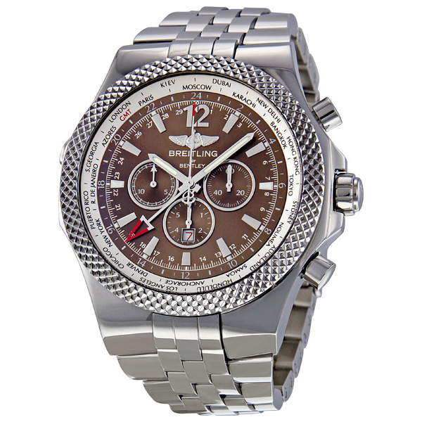 Breitling Bentley A4736212/Q554 Mens Watch - Automatic Self-Winding Black Steel Chronograph Face