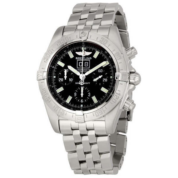 Breitling Chronomat A4435912 Clone: Swiss Super Copy Chronograph Watch - Blue Steel Face