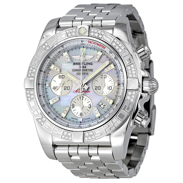 Breitling Chronomat AB0110AA Automatic GMT Jet Black Dial Steel Watch