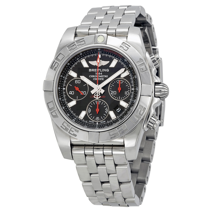 Breitling Chronomat AB014112-BB47SS Automatic Dive Watch: Swiss Precision - Steel Case - Black Dial - 43mm