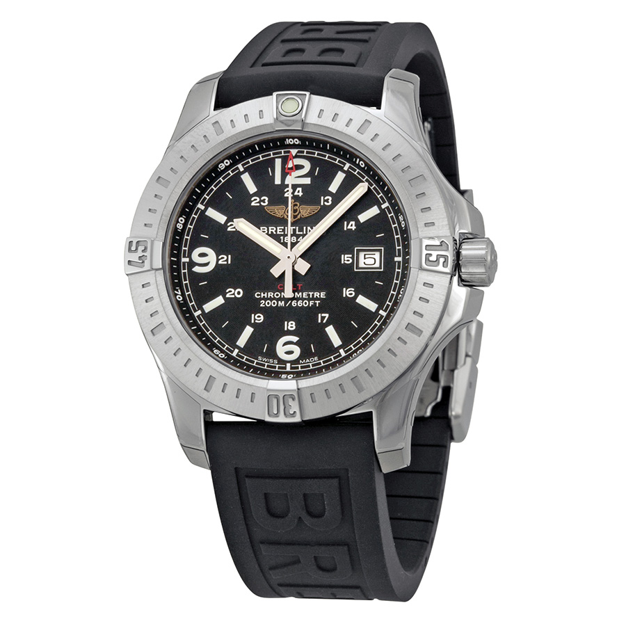 Breitling Colt Automatic Black Dial Steel Watch Replica 44mm