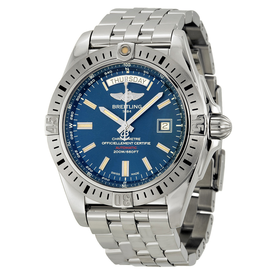 Breitling Galactic A45320B9 Clone with Swiss Automatic, SS Case, Black Face, 45mm - Dive Timepiece
