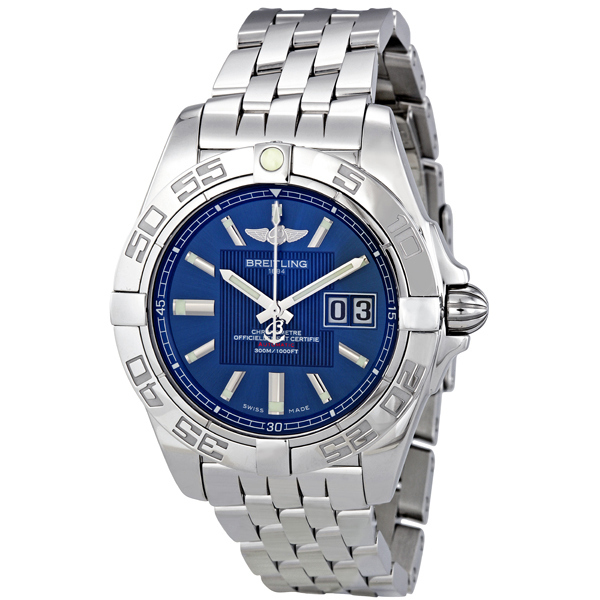 Breitling Galactic Automatic Steel Blue Face Chronograph Watch