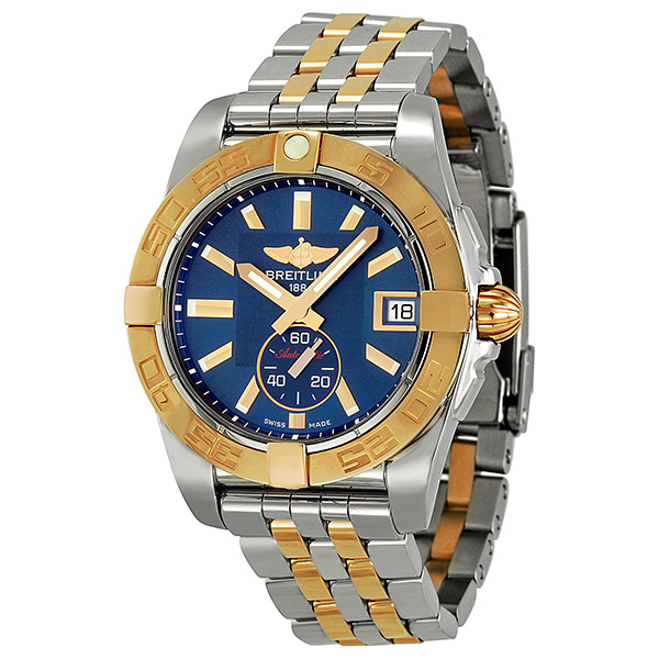 Breitling Galactic Swiss Clone Auto Chrono Jet Black Face 45mm Steel Watch