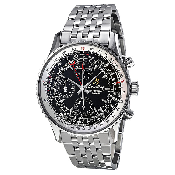 Breitling Montbrilliant Swiss Chronograph Imitation - Automatic Black Chrono Dial 44mm Watch