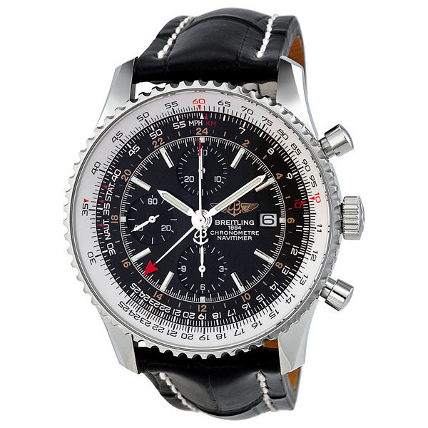 Breitling Navitimer Automatic Chronograph Black Dial Steel Watch
