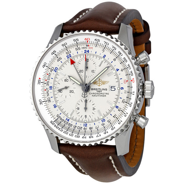 Breitling Navitimer Silver Automatic Flight Chronograph Watch
