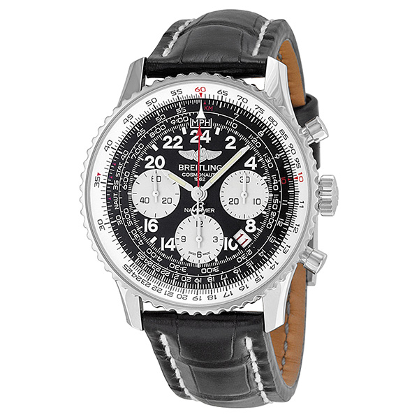 Breitling Navitimer Clone Automatic Chronograph Black Face 43mm Mens Watch