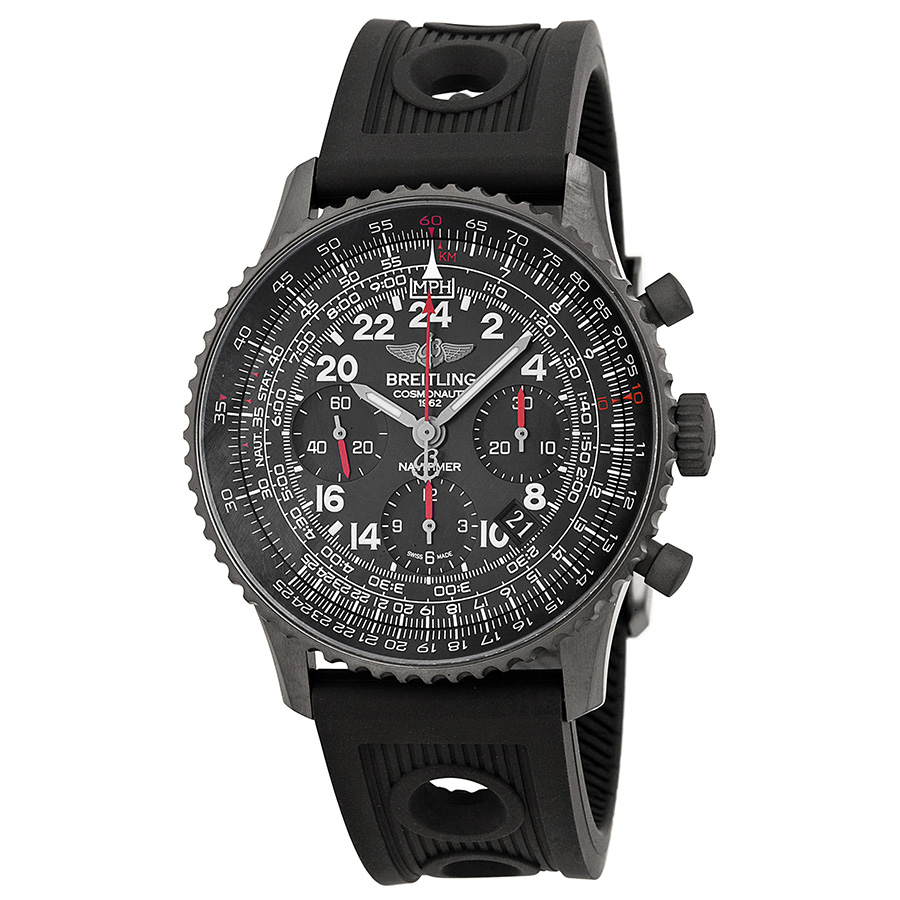 Breitling Navitimer MB Clone Swiss Automatic Jet Black Face 43mm Water Resistant Pilot Watch