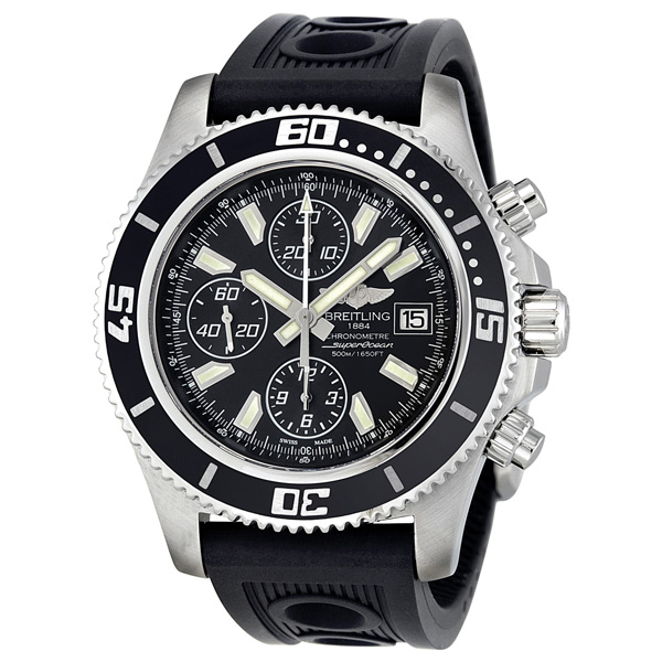 Breitling Superocean A1334102 Clone Automatic Jet Black Steel Dive Watch