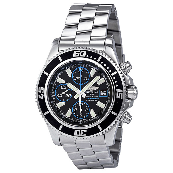 Breitling Superocean A13341A8/BA83SS - Dive Master Chrono Automatic Steel Blue Face Mens Watch