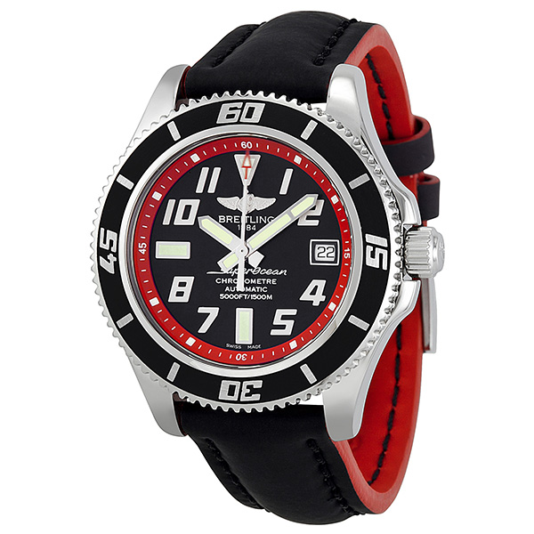 Breitling Superocean A1736402-BA31BKLT Swiss Imitation Dive Watch - Automatic Jet Black Face 43mm Water Resistant