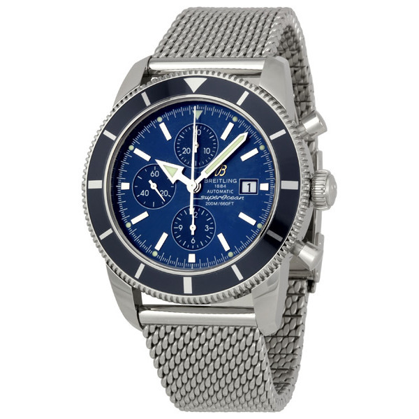 Breitling Superocean A1332016 Clone Auto Chrono Dive Watch - Black Face Stainless Steel