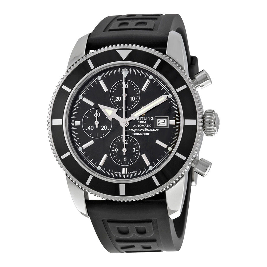 Breitling Superocean A1332024-B908BKPT3 Black Diver Watch - Swiss Automatic Steel Bezel