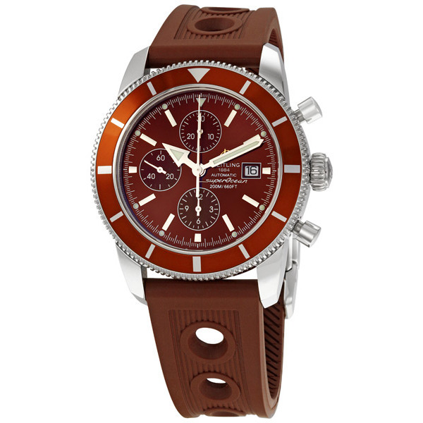 Breitling Superocean A1332033-Q553BRRD Automatic Dive Watch - Jet Black Face, Steel, 200m Water Resistant