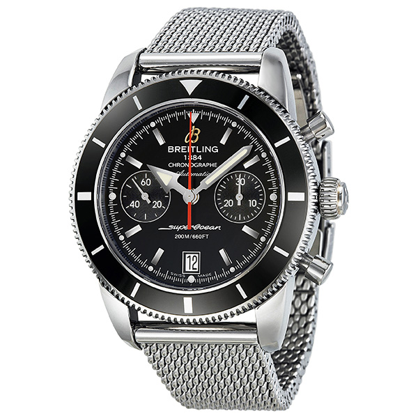Breitling Superocean Heritage A2337024/BB81SS Steel Automatic Dive Watch - Jet Black Face, 43mm
