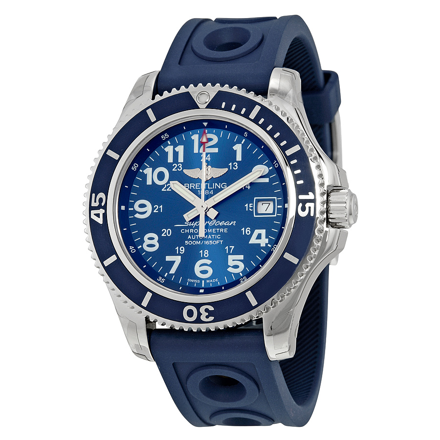 Breitling Superocean II 42 Swiss Clone Diver Chrono Black Face 43mm Water-Resistant Watch